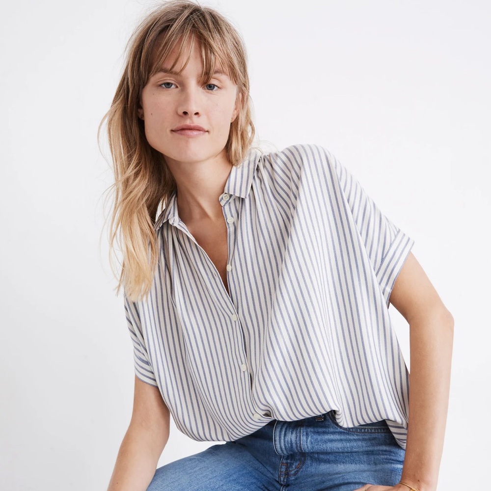 Madewell Central Shirt in Dalton Stripe size S